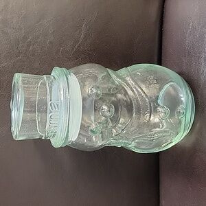 Clear Glass Snowman Jar